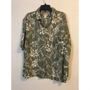 bungalow shirt. L color gray floral excellent
